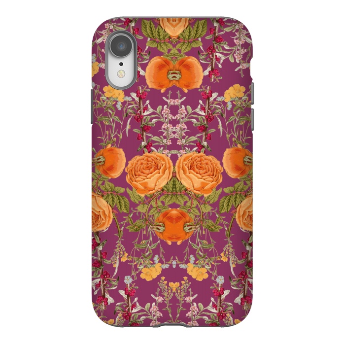 iPhone Xr StrongFit Vibrant Botanic by Zala Farah