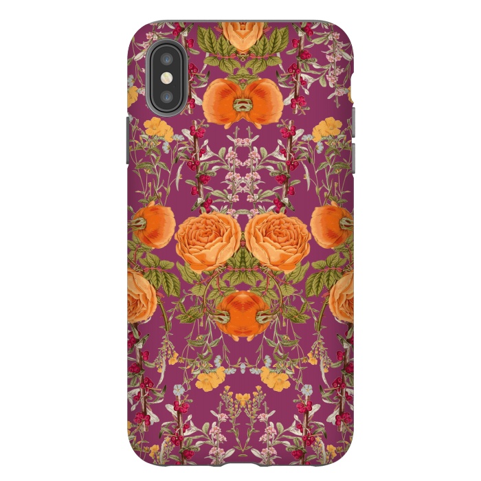 iPhone Xs Max StrongFit Vibrant Botanic by Zala Farah