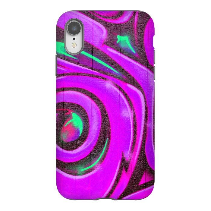 iPhone Xr StrongFit Pink Graffiti by Andrea Haase