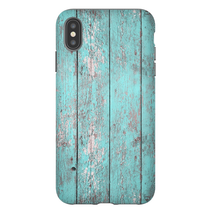 iPhone Xs Max StrongFit Old Board Wall With Flaked Paint by Andrea Haase