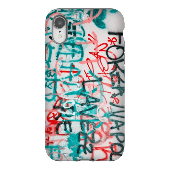 iPhone Xr StrongFit Graffiti Text by Andrea Haase