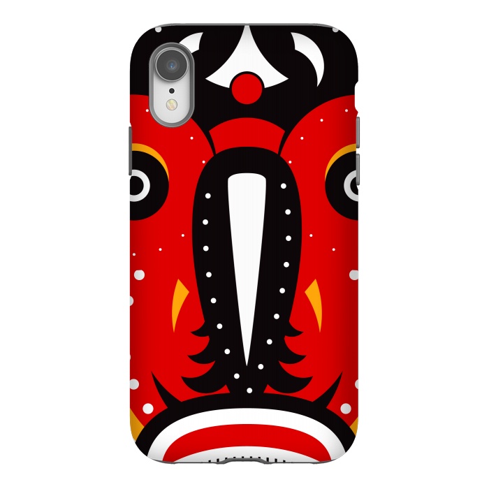 iPhone Xr StrongFit teke tribal mask by TMSarts