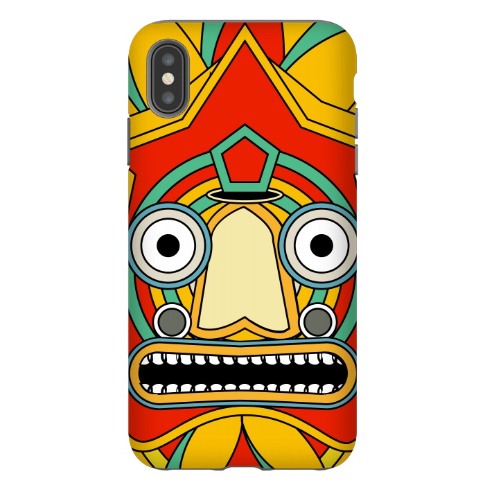 iPhone Xs Max StrongFit indian tribal mask by TMSarts