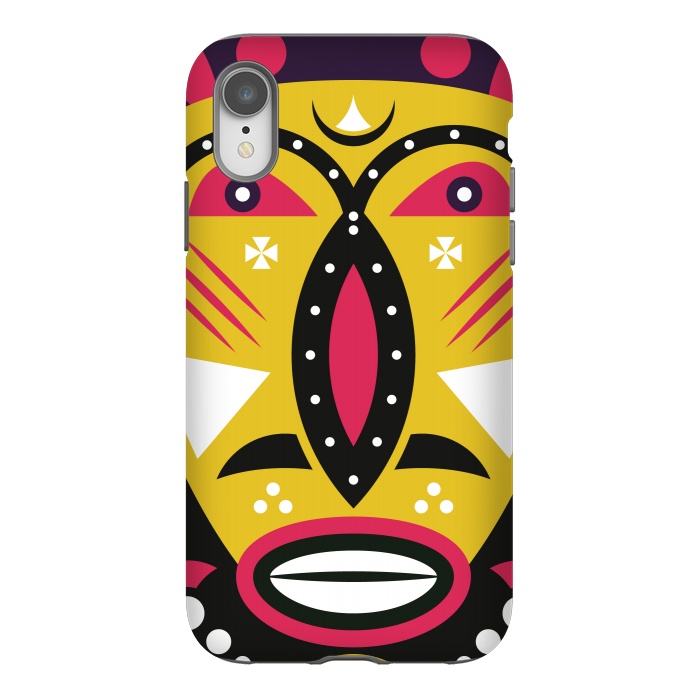 iPhone Xr StrongFit kuba tribal mask by TMSarts