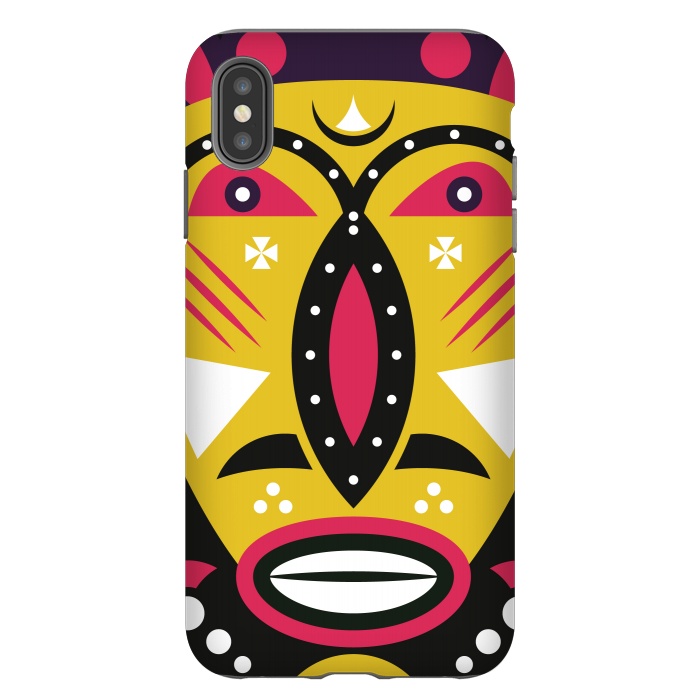 iPhone Xs Max StrongFit kuba tribal mask by TMSarts