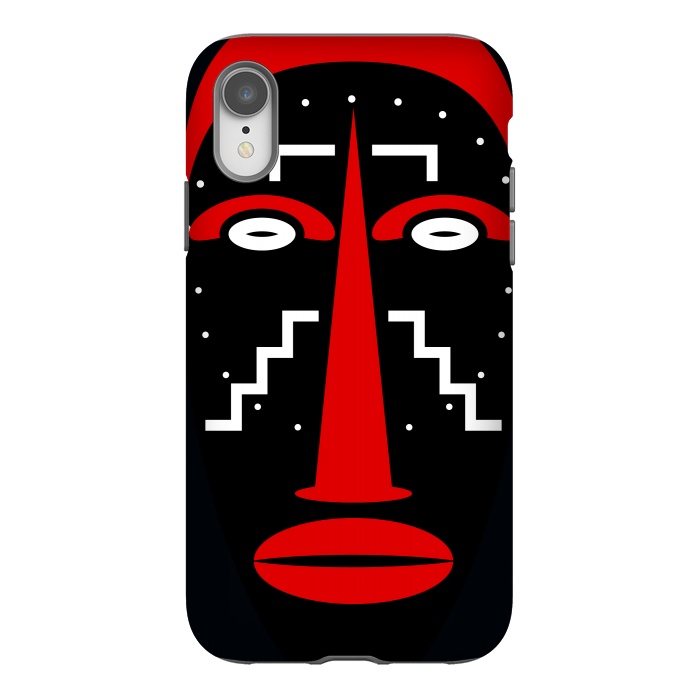 iPhone Xr StrongFit Ligbi tribal Mask by TMSarts