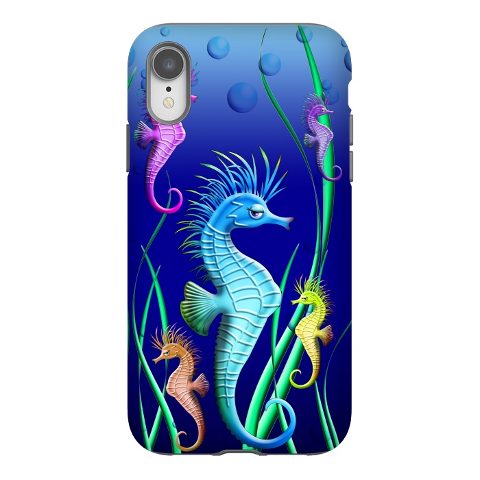 iPhone Xr StrongFit Seahorses Underwater Scenery by BluedarkArt