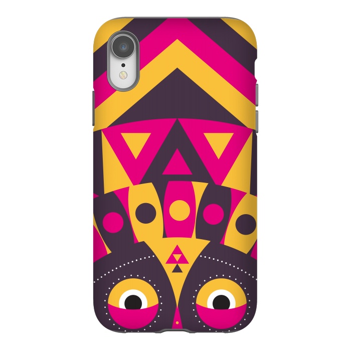 iPhone Xr StrongFit aboriginal tribal mask by TMSarts