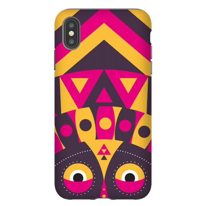 iPhone Xs Max StrongFit aboriginal tribal mask by TMSarts