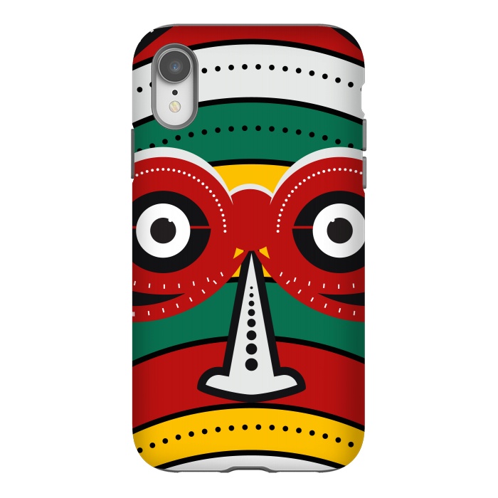 iPhone Xr StrongFit totem tribal mask by TMSarts