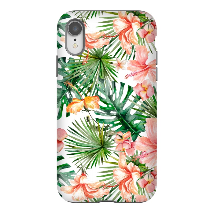 iPhone Xr StrongFit Tropical Flower Jungle by  Utart
