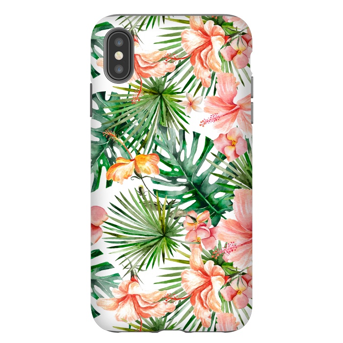 iPhone Xs Max StrongFit Tropical Flower Jungle by  Utart