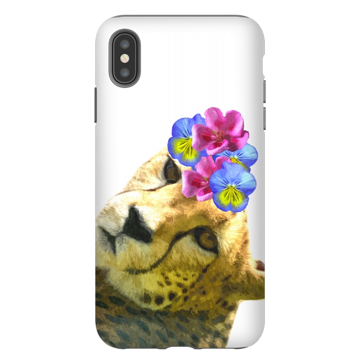 iPhone Xs Max StrongFit Cute Cheetah by Alemi