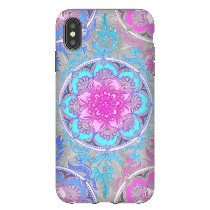 iPhone Xs Max StrongFit Pink, Purple and Turquoise Super Boho Medallions by Micklyn Le Feuvre