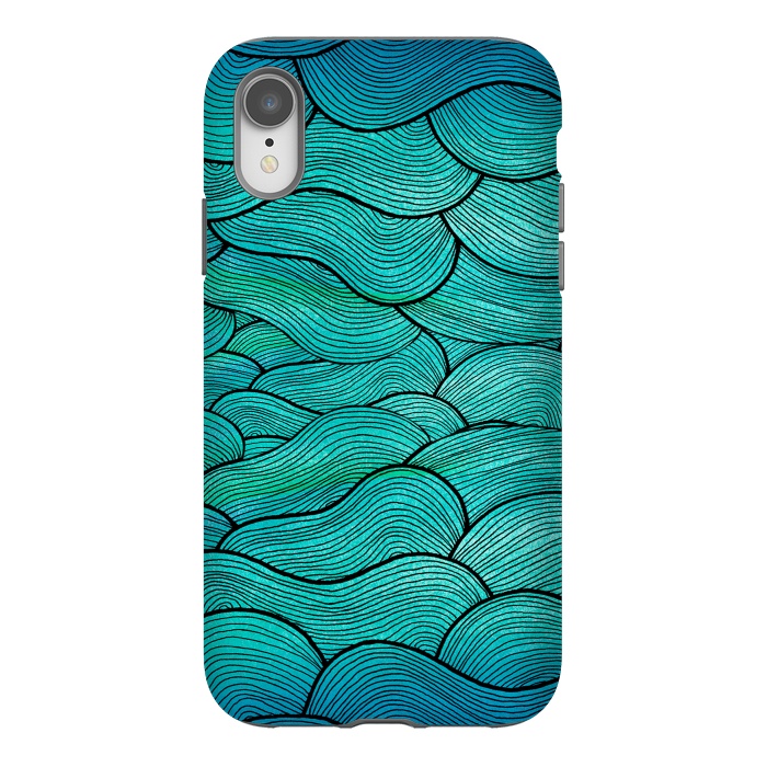 iPhone Xr StrongFit sea waves by Pom Graphic Design