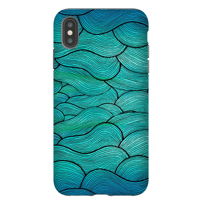 iPhone Xs Max StrongFit sea waves by Pom Graphic Design