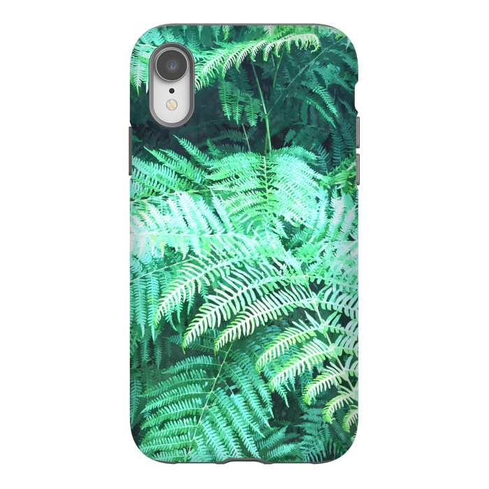 iPhone Xr StrongFit Fern Tropical Leaves by Alemi