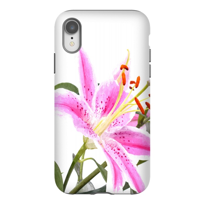 iPhone Xr StrongFit Pink Lily by Alemi