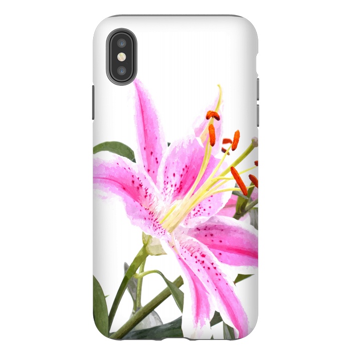iPhone Xs Max StrongFit Pink Lily by Alemi