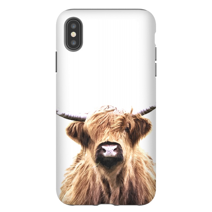 iPhone Xs Max StrongFit Highland Cow Portrait by Alemi