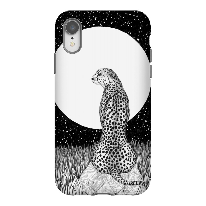 iPhone Xr StrongFit Cheetah Moon by ECMazur 
