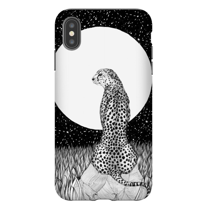 iPhone Xs Max StrongFit Cheetah Moon by ECMazur 
