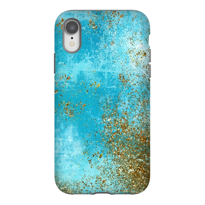 iPhone Xr StrongFit Teal and Gold Mermaid Ocean Seafoam by  Utart