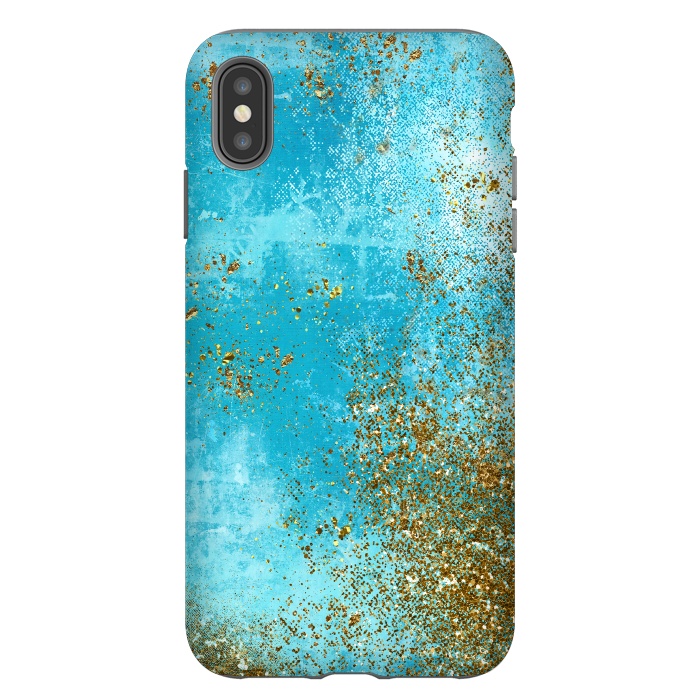 iPhone Xs Max StrongFit Teal and Gold Mermaid Ocean Seafoam by  Utart