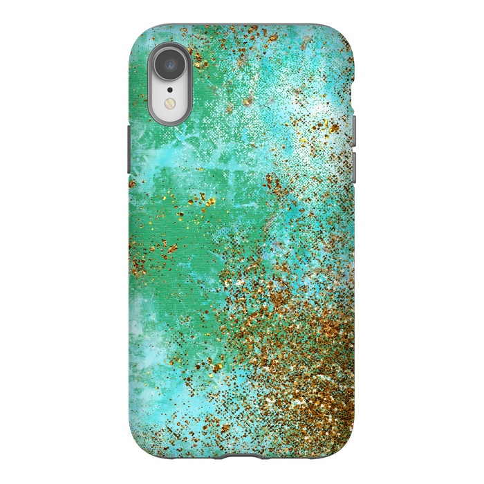 iPhone Xr StrongFit Green and Gold Mermaid Glitter SeaFoam by  Utart