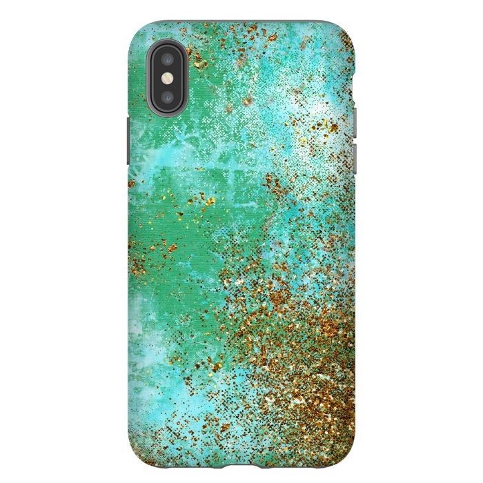 iPhone Xs Max StrongFit Green and Gold Mermaid Glitter SeaFoam by  Utart