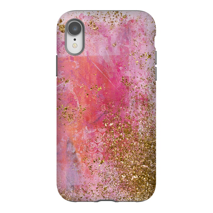 iPhone Xr StrongFit Pink and Gold Mermaid Glitter Seafoam by  Utart