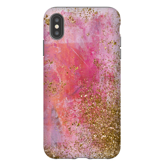 iPhone Xs Max StrongFit Pink and Gold Mermaid Glitter Seafoam by  Utart