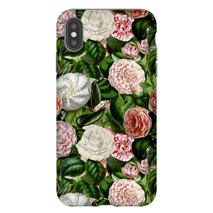 iPhone Xs Max StrongFit Victorian Vintage Camellia Pattern by  Utart