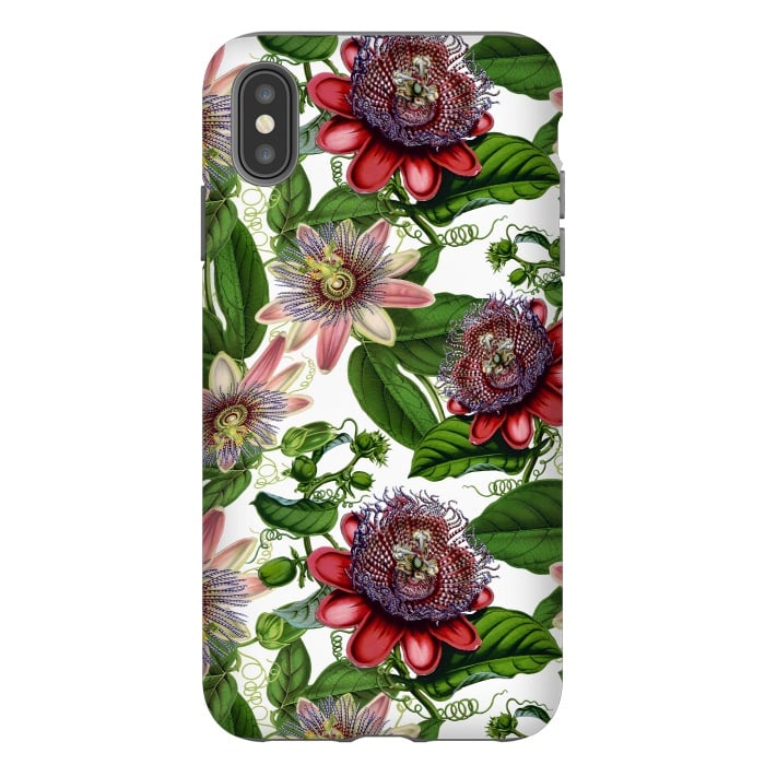 iPhone Xs Max StrongFit Colorful Vintage Passiflora Pattern by  Utart