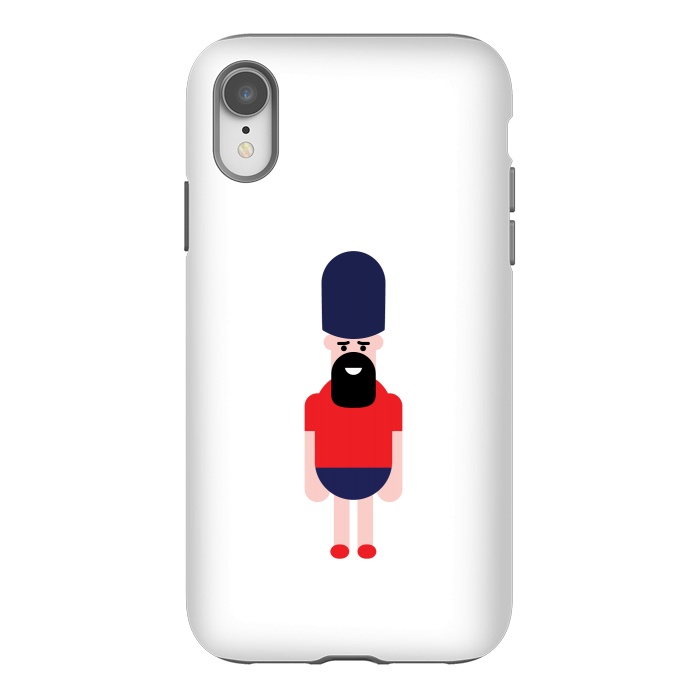 iPhone Xr StrongFit cartoon guard standing  by TMSarts
