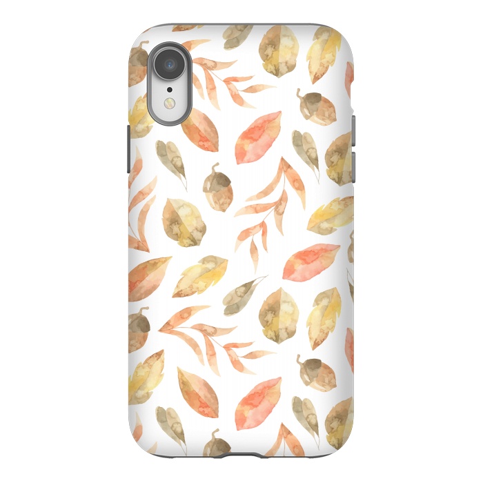 iPhone Xr StrongFit Painted Leaves by Creativeaxle