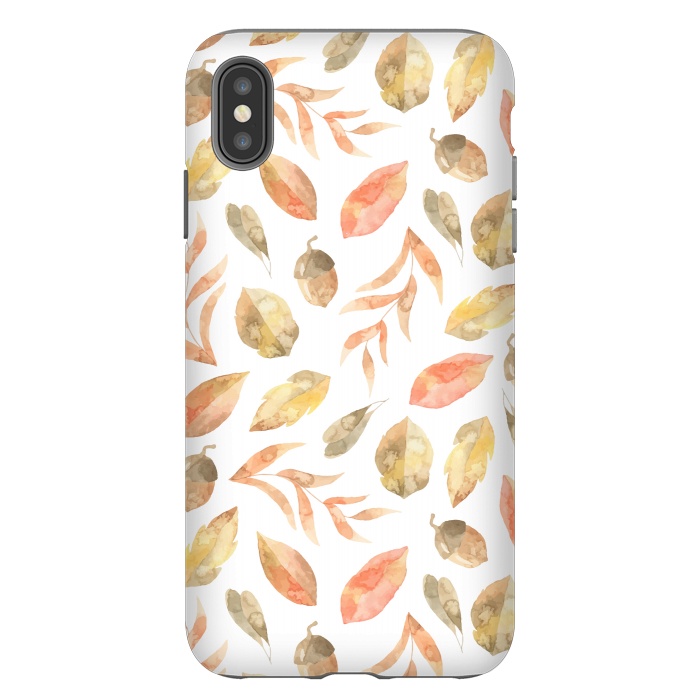 iPhone Xs Max StrongFit Painted Leaves by Creativeaxle