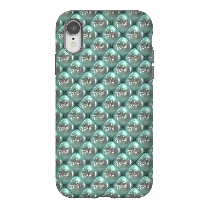iPhone Xr StrongFit Shiny Turquoise Pearls 2 by Andrea Haase