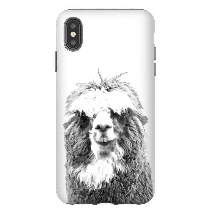 iPhone Xs Max StrongFit Black and White Alpaca by Alemi
