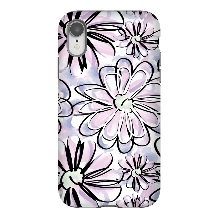 iPhone Xr StrongFit Watercolor flowers by Camila