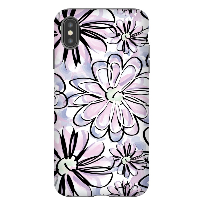 iPhone Xs Max StrongFit Watercolor flowers by Camila