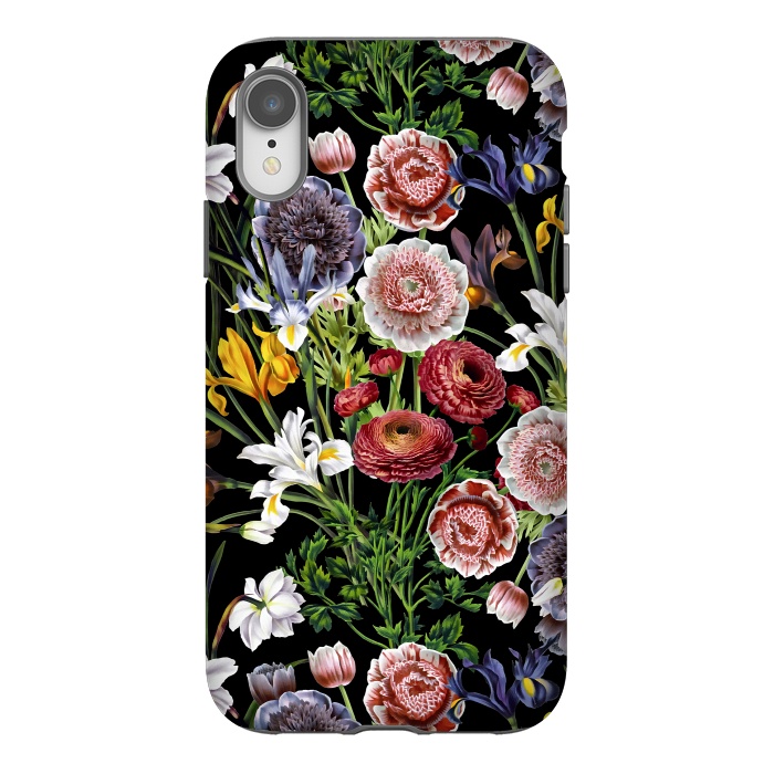 iPhone Xr StrongFit Vintage Flower Pattern by  Utart