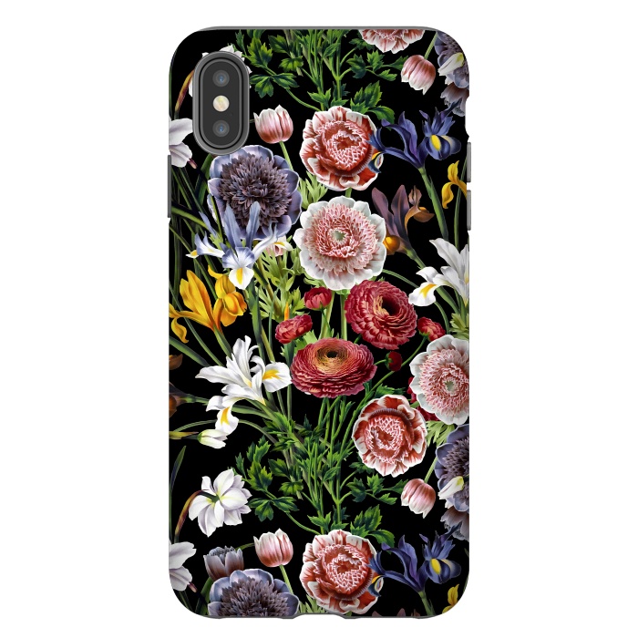 iPhone Xs Max StrongFit Vintage Flower Pattern by  Utart