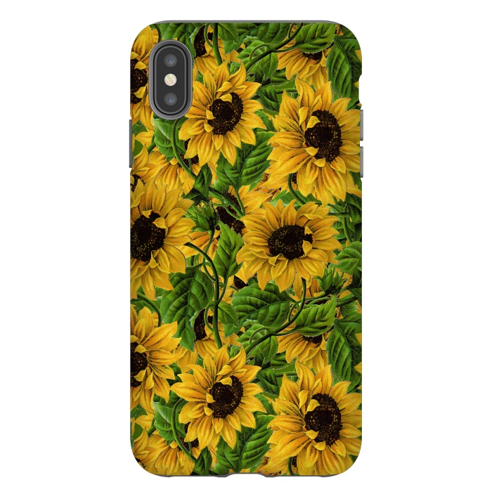 iPhone Xs Max StrongFit Vintage Sunflower Pattern by  Utart