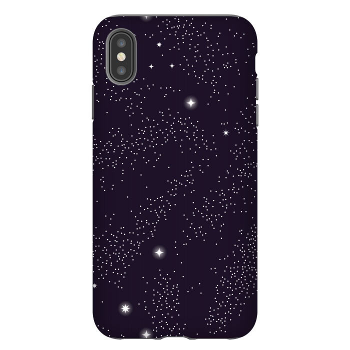 iPhone Xs Max StrongFit Universe with planets and stars seamless pattern, cosmos starry night sky 005 by Jelena Obradovic