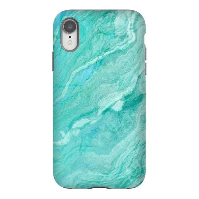 iPhone Xr StrongFit beautiful ink turquoise Marble texture by  Utart