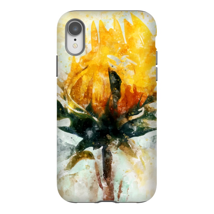 iPhone Xr StrongFit Born in Sunflower by Creativeaxle