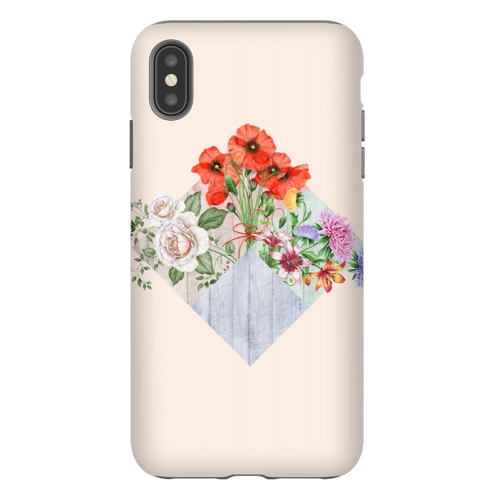 iPhone Xs Max StrongFit Floral Blocks by Creativeaxle