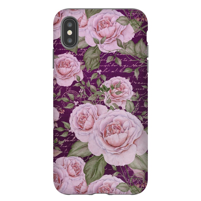 iPhone Xs Max StrongFit Nostalgic Rose PAttern by Andrea Haase
