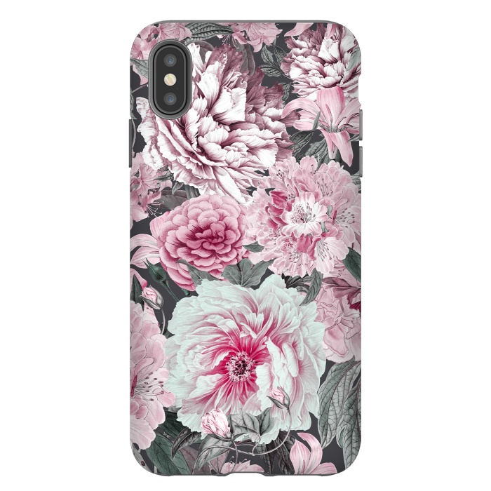iPhone Xs Max StrongFit Romantic Vintage Flower Pattern by Andrea Haase